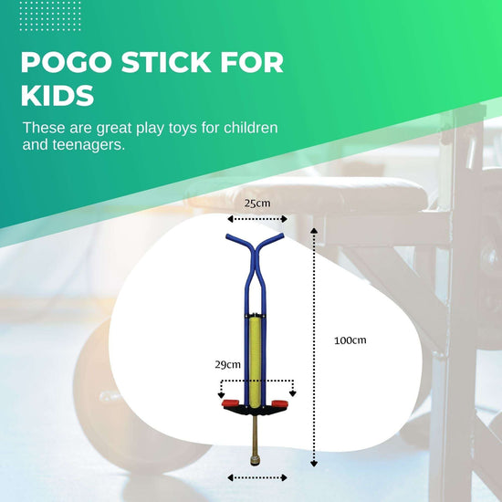 Blue Pogo Stick Kids - Childrens Jumping Jackhammer Exercise Hopper Toy