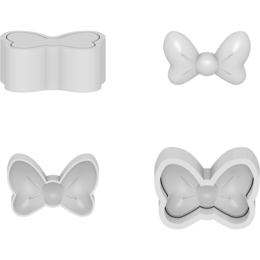 Bow Bath Bath Bomb Mold Press -Bath Molds -Three piece mold -Diy -3D Molds -PLA/PLA+ Plastic -Hand press molds - Bath Bomb machine press - Magdasmall