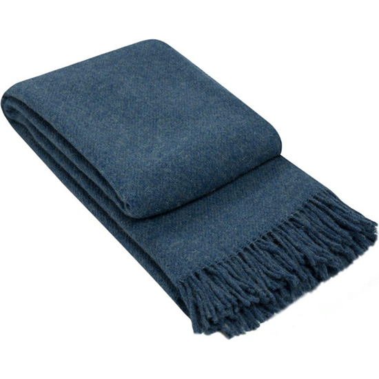 Brighton Throw - 100% NZ Wool - Navy - Magdasmall