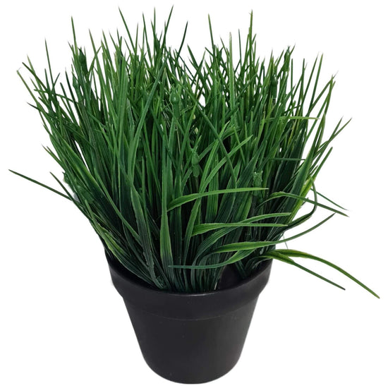 Artificial Ornamental Potted Dense Green Grass UV Resistant 30cm (Overstock Clearance)