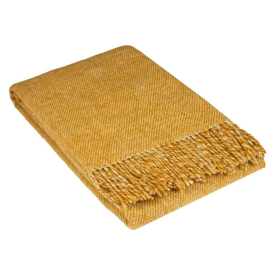 Cambridge Throw - 100% NZ Wool -  Mustard