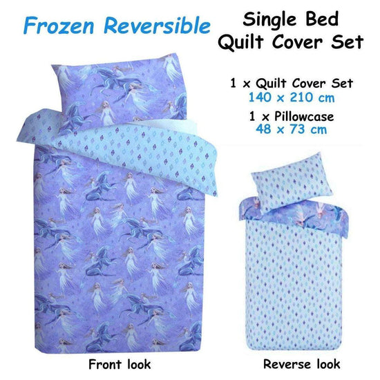 Caprice Disney Frozen Elsa Reversible Licensed Quilt Cover Set Single