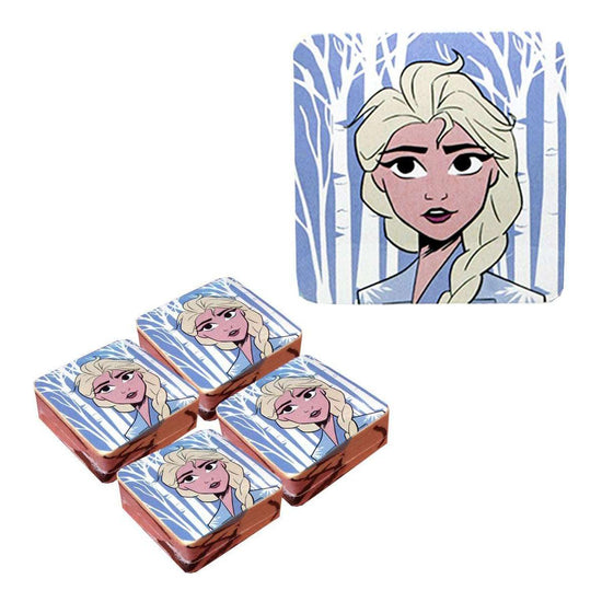 Caprice Frozen Elsa Set of 4 Cotton Licensed Magic Facewashers 30 x 30 cm