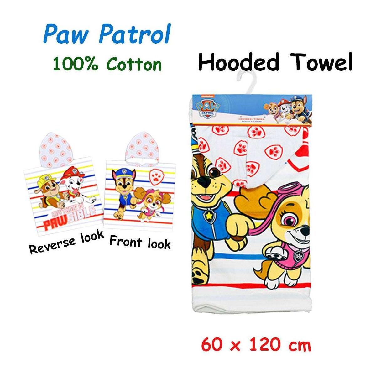 Caprice Paw Patrol Cotton Hooded Licensed Towel 60 x 120 cm