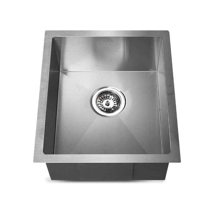 Cefito 39cm x 45cm Stainless Steel Kitchen Sink Under/Top/Flush Mount Silver