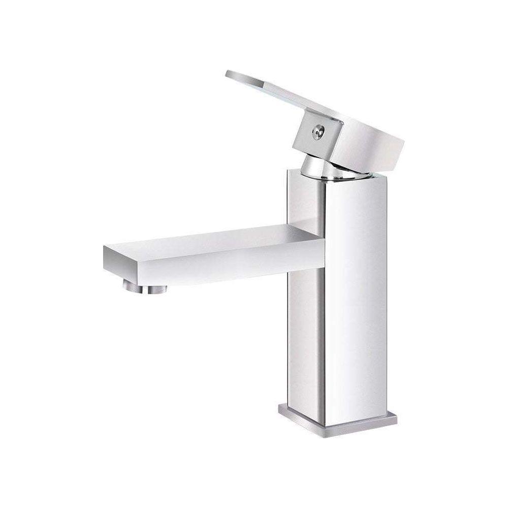 Cefito Basin Mixer Tap Faucet Bathroom Vanity Counter Top WELS Standard Brass Silver