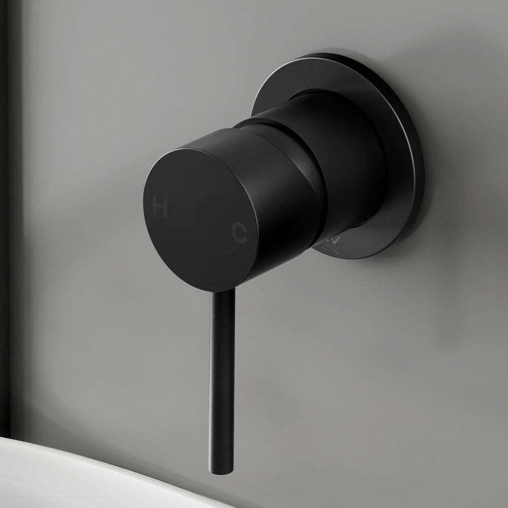 Cefito Bathroom Mixer Shower Wall Tap Faucet Basin Sink Bathtub Brass Black