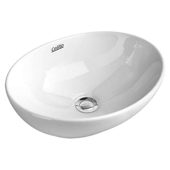 Cefito Ceramic Oval Sink Bowl - White