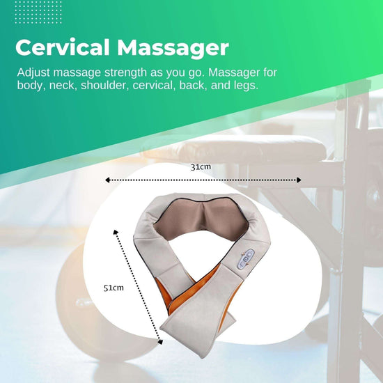 Cervical Massager - Neck Shoulders Back - Heat Knead Shiatsu Massage - Car Home