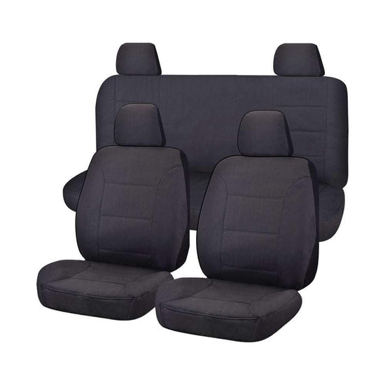 Challenger Canvas Seat Covers - For Nissan Frontier D23 Series 1-3 NP300 Dual Cab (2015-2017)