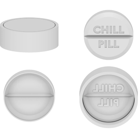 Chill Pill Bath Bomb Mold Press - Bath Molds - Three Piece Mold - Diy -3D Molds -PLA/PLA+ Plastic -Hand made molds - Bath Bomb machine press