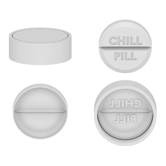 Chill Pill Bath Bomb Mold Press - Bath Molds - Three Piece Mold - Diy -3D Molds -PLA/PLA+ Plastic -Hand made molds - Bath Bomb machine press