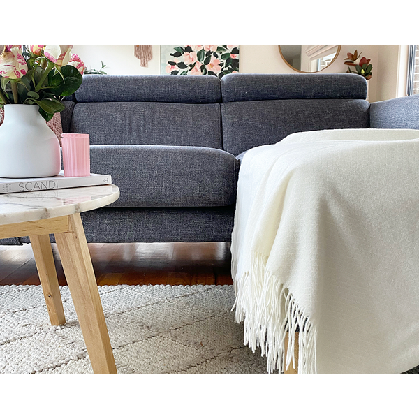 Chiswick Throw - Merino Wool/Cashmere - Ivory