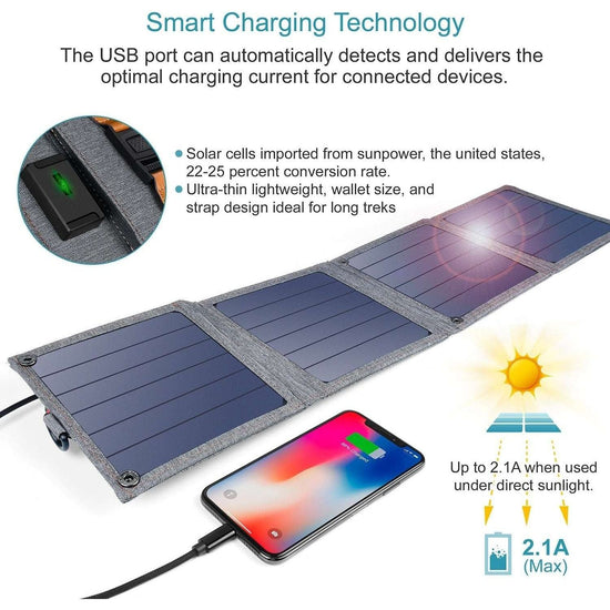 CHOETECH SC004 14W USB Foldable Solar Powered Charger