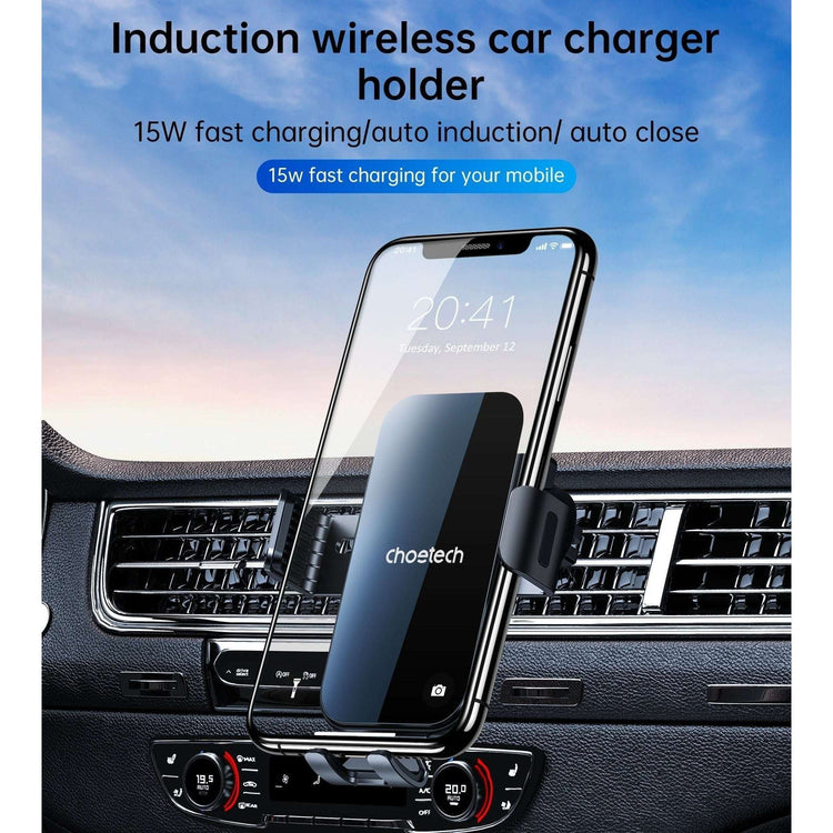 Choetech T202-F Fast Wireless Charging Car Dock