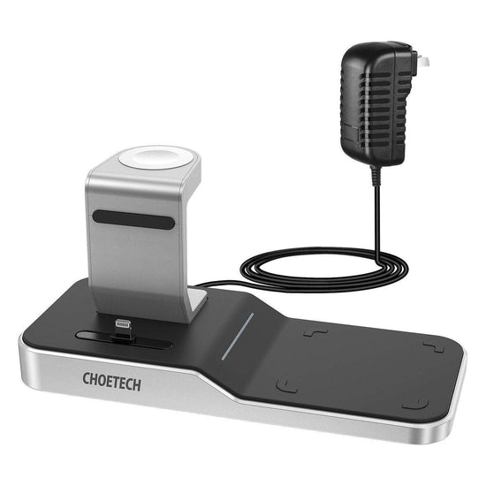 CHOETECH T316 4-in-1 Wireless Charging Station for iPhone/Apple Watch/iPod and all Qi Wireless Cell phones