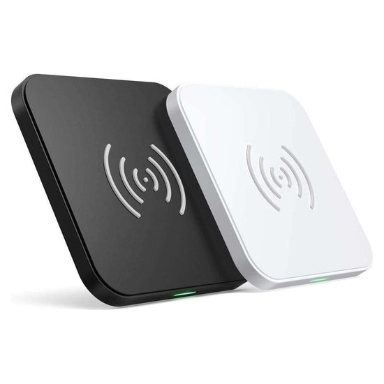 CHOETECH T511BW Qi Certified Fast Wireless Charging Pad Black And White 2 Pack