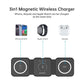 CHOETECH T588-F-BK 3-in-1 Foldable Fast Wireless Charger for Phone/Watch/Earphone