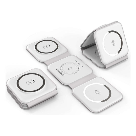 CHOETECH T588-F-WH 3-in-1 Foldable Fast Wireless Charger for Phone/Watch/Earphone