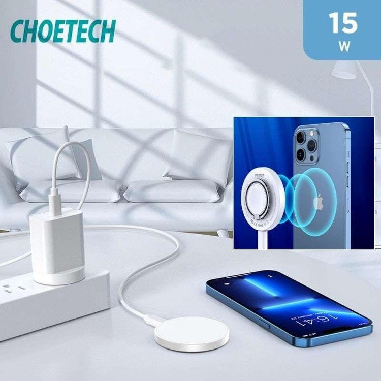 CHOETECH T603-F Ring Holder and Magnetic 15W Wireless Charger for Phone/airPod/iWatch