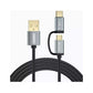 CHOETECH XAC-0012-102BK 2-in-1 USB Type C+Micro USB Cable 1.2m Charge & Sync for Samsung Phones