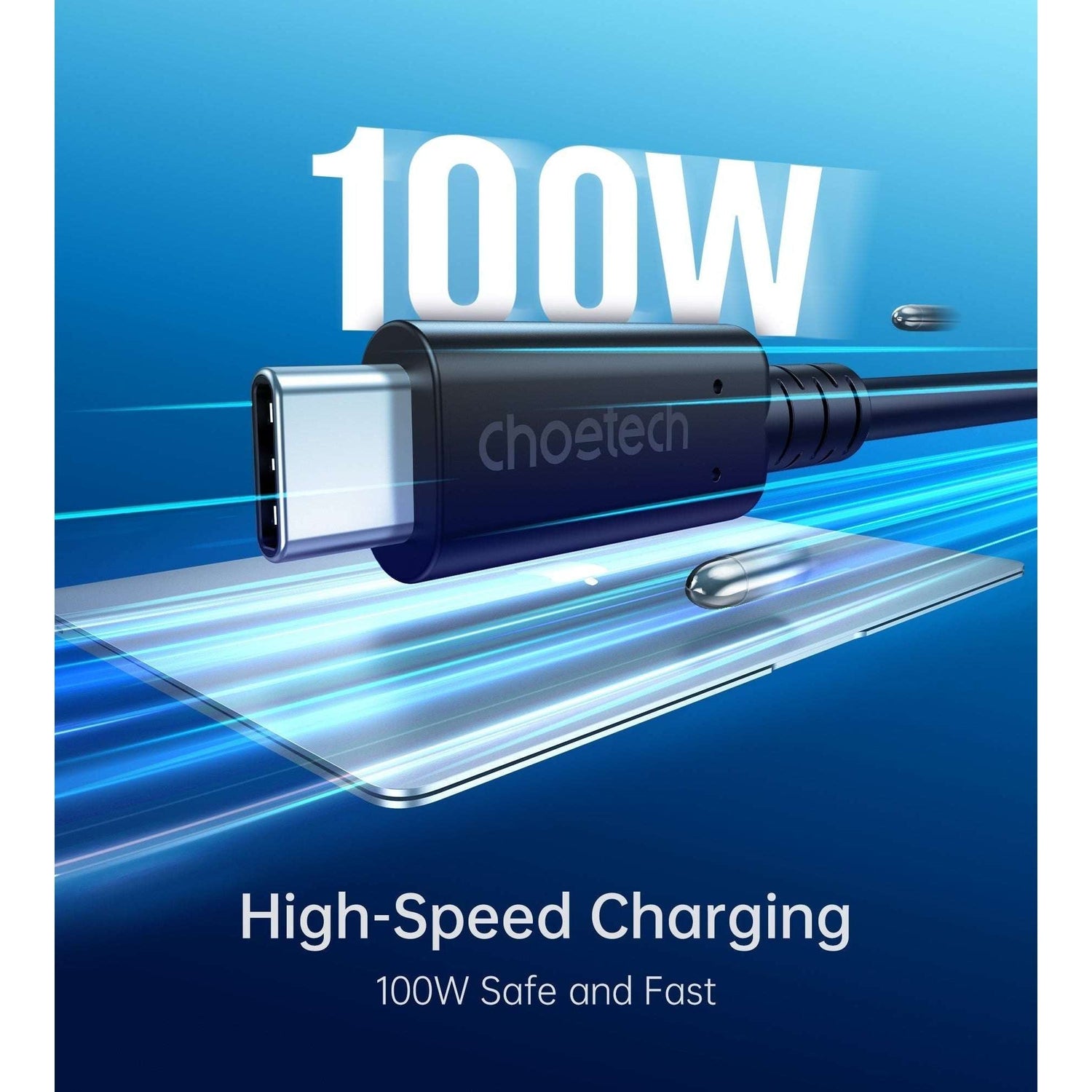 CHOETECH XCC-1028 USB-C To USB-C 100W USB 4.0 Gen 3 Cable 0.8M