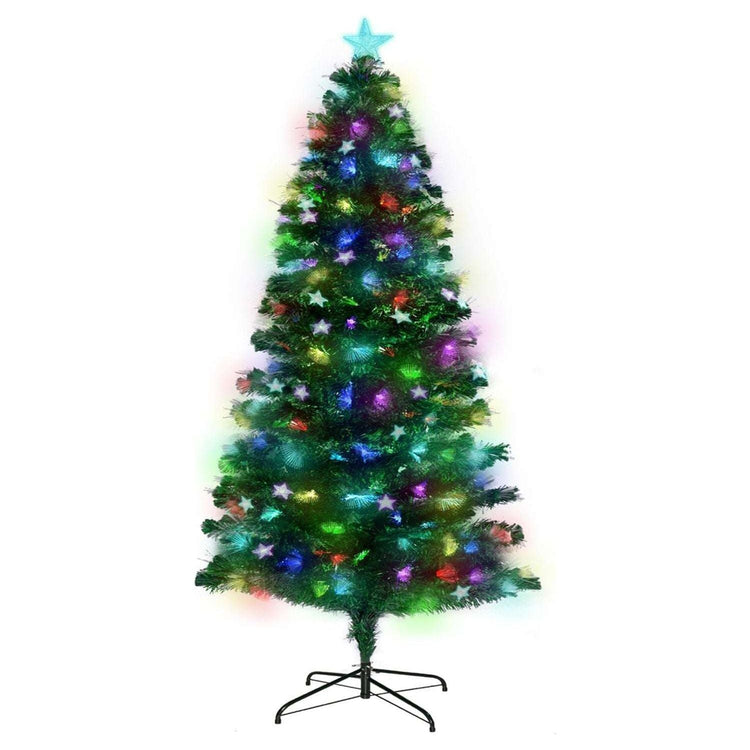 Christabelle 1.2m Enchanted Pre Lit Fibre Optic Christmas Tree Stars Xmas Decor