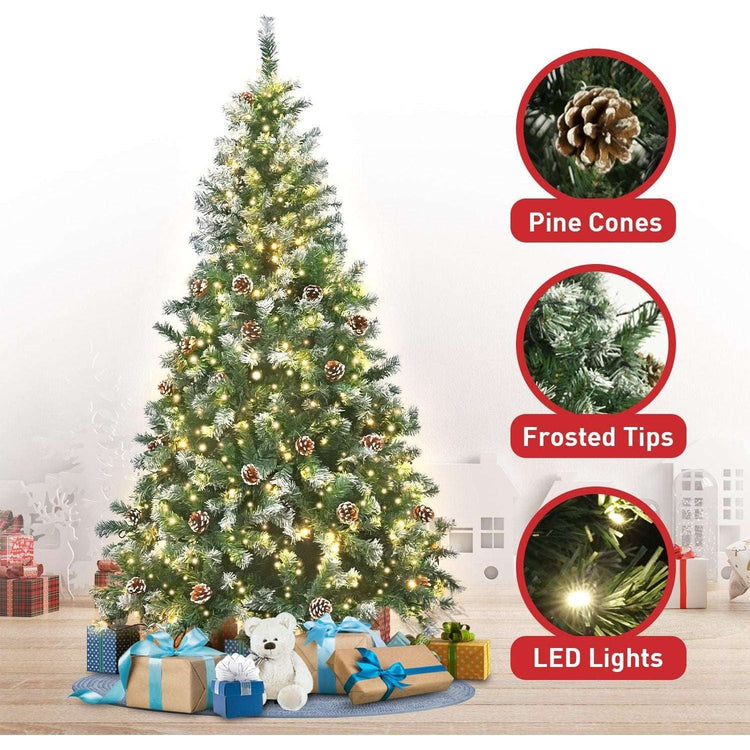 Christabelle 1.2m Pre Lit LED Christmas Tree Decor with Pine Cones Xmas Decorations