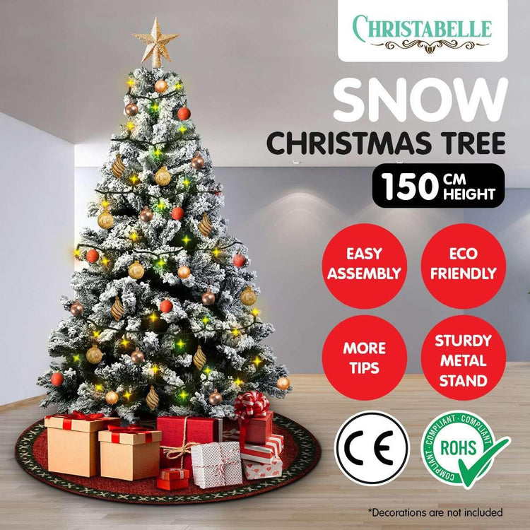 Christabelle Snow-Tipped Artificial Christmas Tree 1.5m - 550 Tips - Magdasmall