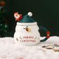 Christmas Cup Gift Box Ceramic Mug Set Mug Gift Set Christmas Coffee Cup(Bell) - Magdasmall