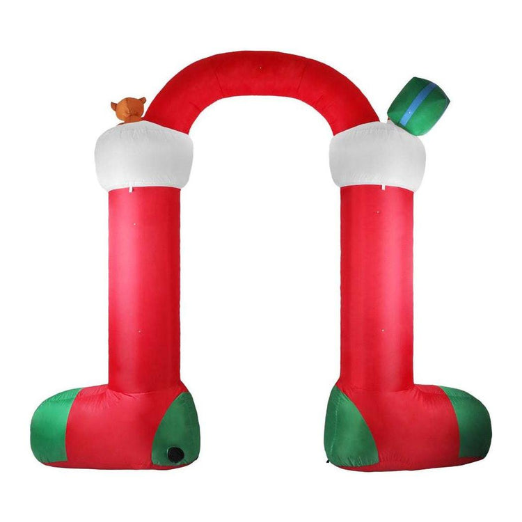 Christmas Inflatable Decor Stocking Arch 3M LED Lights Xmas Party