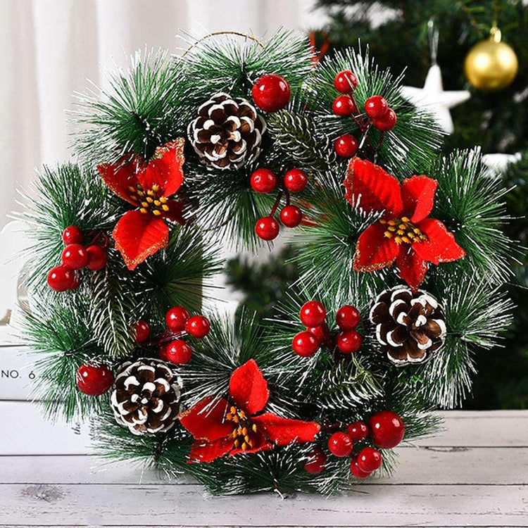 Christmas Wreath Door Garland Decoration Front Door Hanging Flowers Tree Decor(H1-2) - Magdasmall