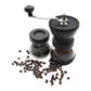 Coffee Bean Grinder - Manual Hand Stainless Ceramic Burr Core Glass Jar Nut Mill