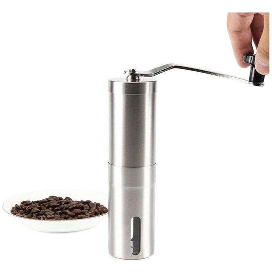 Coffee Bean Grinder - Stainless Steel Ceramic Burr Manual Hand Crank Nut Mill