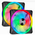 CORSAIR QL140 RGB Dual Fan Kit with Lighting Node Core, ICUE, Anti Vibration, Low-Noise 140 mm Fan Blade, RGB LED PWM Fan 26dBA, 502 CFM, 2 Fan Pack