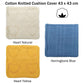 Cotton Knitted Cushion Cover Heart Natural