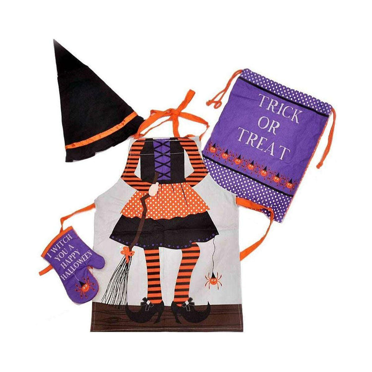 Cubby House Kids Set of 4 Witchy Children Kids Halloween Kitchen Chef Set - Magdasmall