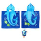 Cute Kids Cotton Hooded Towel Poncho 60 x 120 cm Dolphin