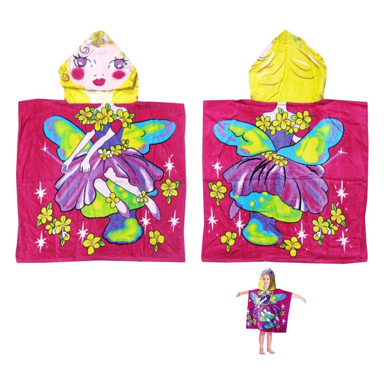 Cute Kids Cotton Hooded Towel Poncho 60 x 120 cm Fairy