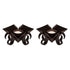 Decorative Black Metal Lotus Tea Light Candle Holders in Set of 2 - Magdasmall