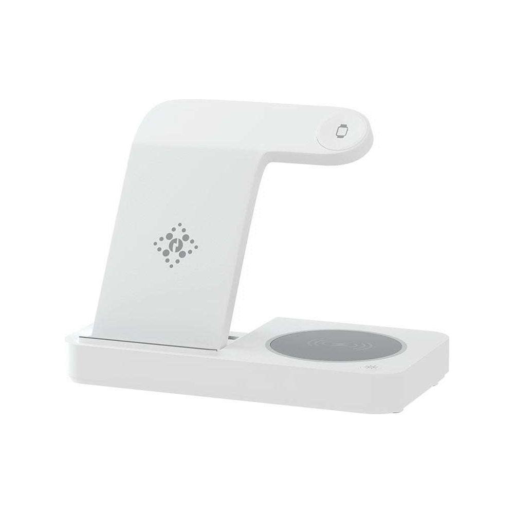 Devanti 4-in-1 Wireless Charger Dock Fast Charging for Phone White