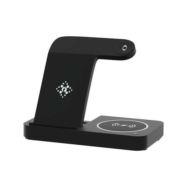 Devanti 4-in-1 Wireless Charger Station Fast Charging for Phone Black