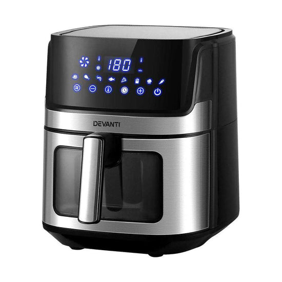 Devanti Air Fryer 6.5L LCD Fryers Oven Airfryer Healthy Cooker Oil Free Kitchen - Magdasmall