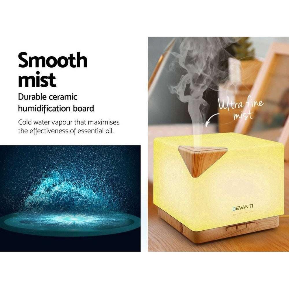 DEVANTi Aroma Diffuser Air Humidifier Night Light 600ml - Magdasmall