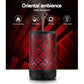 Devanti Aroma Diffuser Aromatherapy Essential Oils Metal Cover Ultrasonic Cool Mist 100ml Remote Control Black - Magdasmall