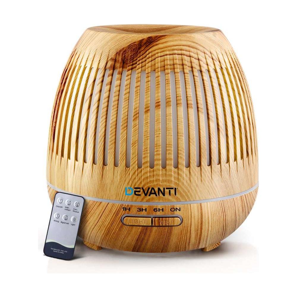 Devanti Aromatherapy Diffuser Aroma Essential Oils Air Humidifier LED Light 400ml - Magdasmall