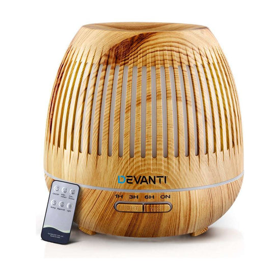 Devanti Aromatherapy Diffuser Aroma Essential Oils Air Humidifier LED Light 400ml - Magdasmall