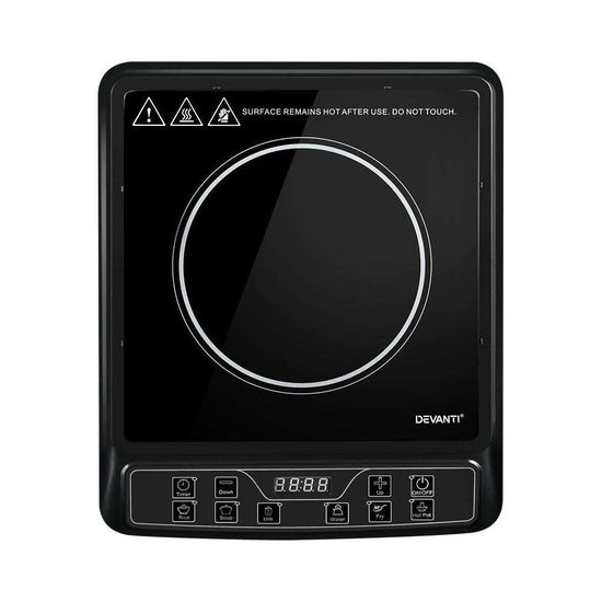 Devanti Electric Induction Cooktop Portable Cook Top Ceramic Kitchen Hot Plate - Magdasmall