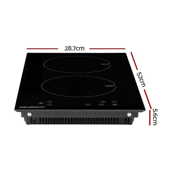 Devanti Induction Cooktop 30cm Electric Stove Ceramic Cook Top Kitchen Cooker - Magdasmall