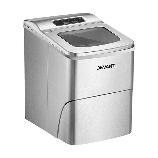 Devanti Portable Ice Cube Maker - Silver